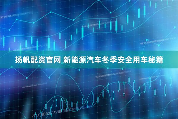 扬帆配资官网 新能源汽车冬季安全用车秘籍