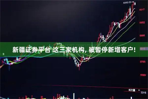 新疆证券平台 这三家机构, 被暂停新增客户!