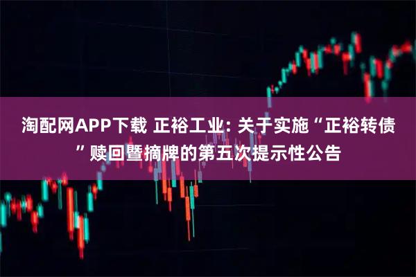 淘配网APP下载 正裕工业: 关于实施“正裕转债”赎回暨摘牌的第五次提示性公告