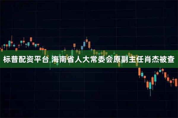 标普配资平台 海南省人大常委会原副主任肖杰被查